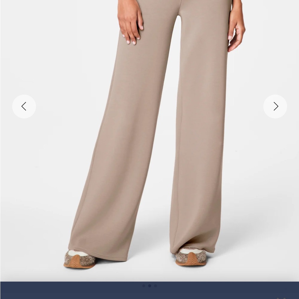 SPANX Beige Wide-Leg Pants